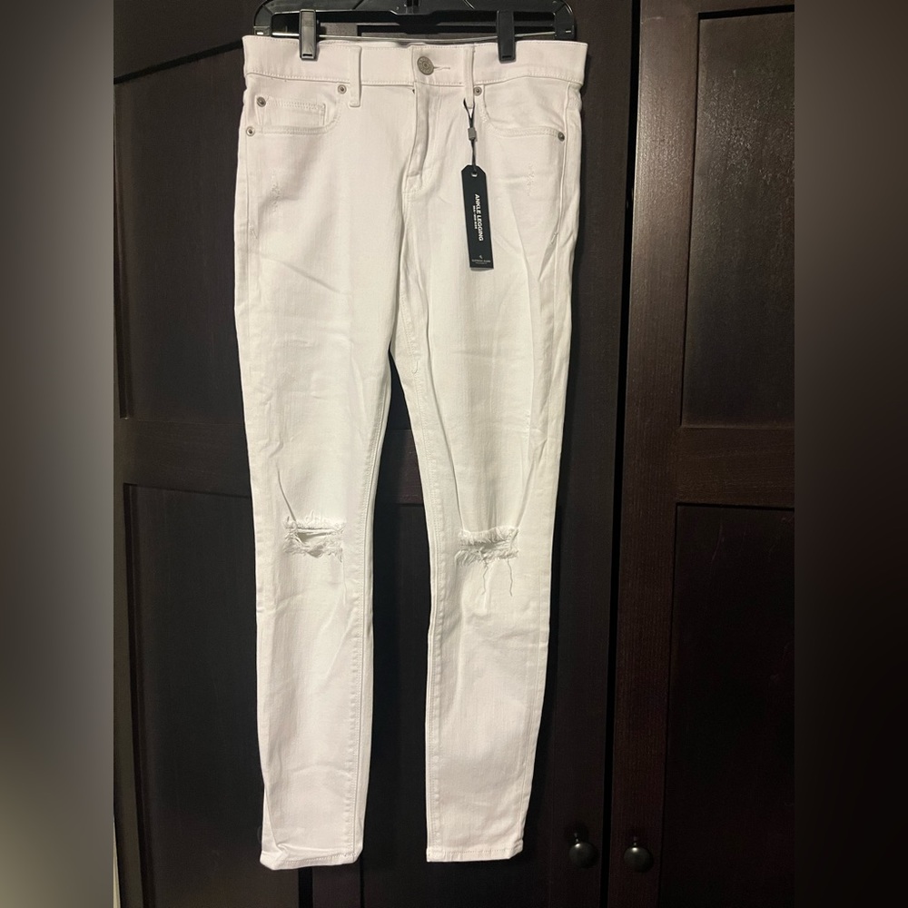 Express ankle legging jeans white NWT size 6